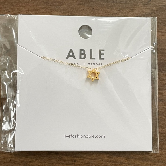 NWT ABLE Star of David Charm Necklace [DISCONTINUED ITEM] - Picture 2 of 4